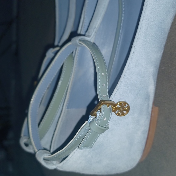 Tory Burch T- Strap blue suede flats - Picture 3 of 9